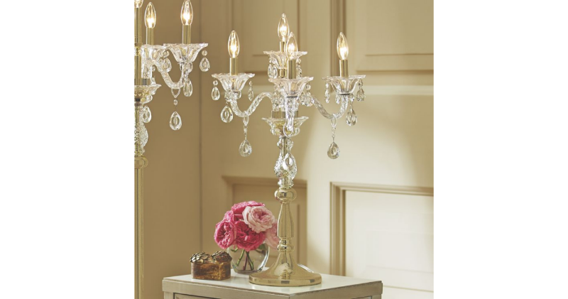 Crystal Tabletop Candelabra open bo...