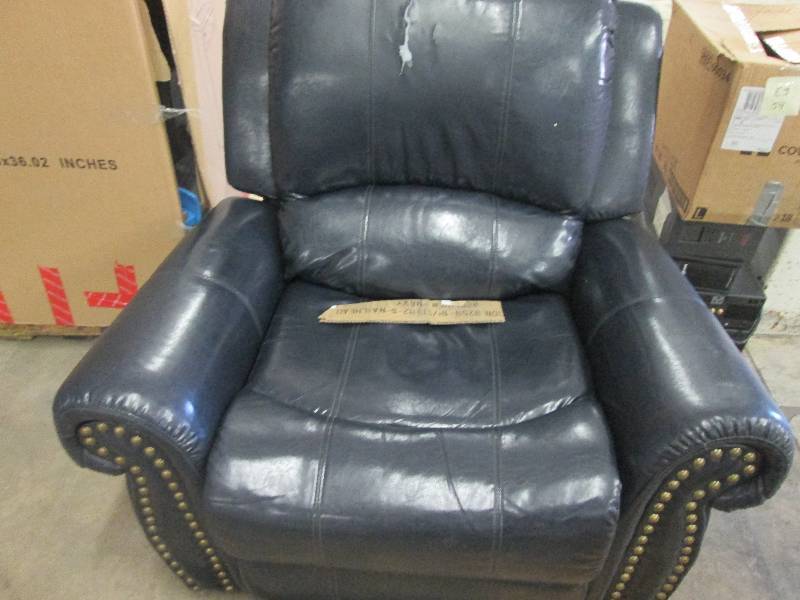 Nailhead Recliner Navy open box, da...