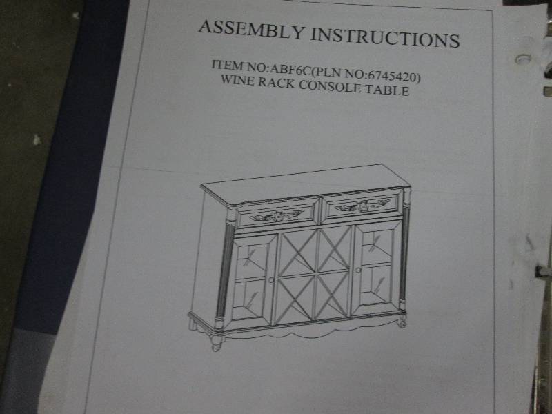 Wine Rack Console Table open box Re...