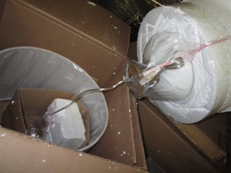 White Wood Lamp open box, untested ...