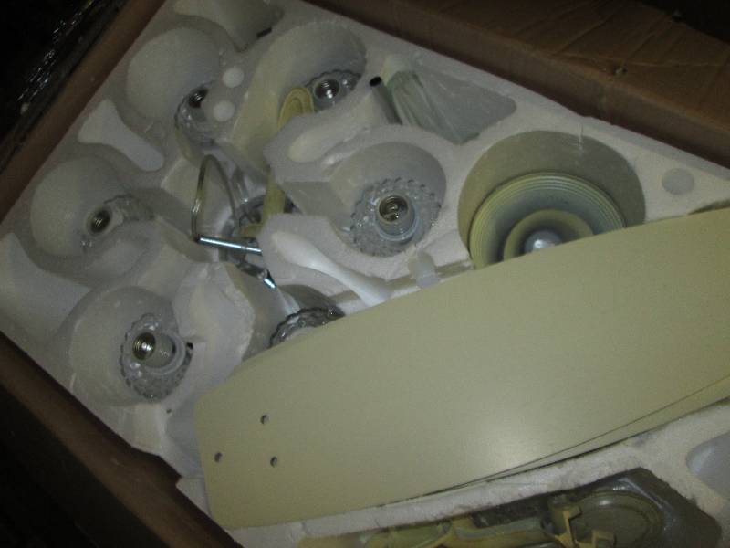 Romantic Ceiling Fan open box, unte...