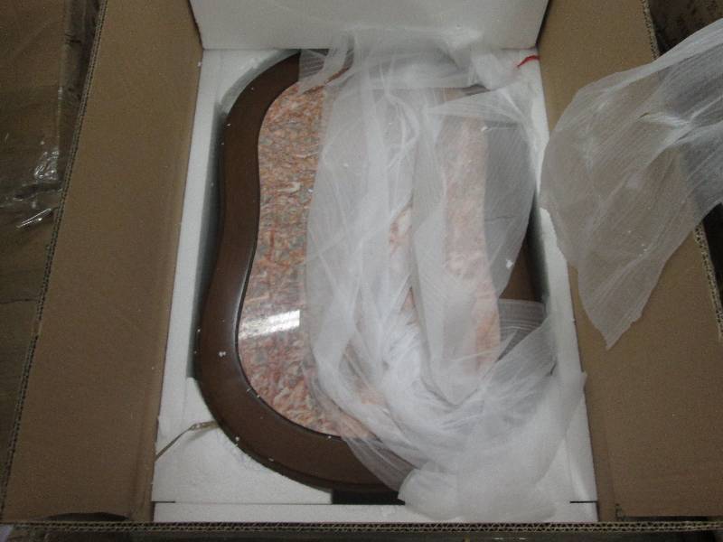Hand-Carved End Table open box Reta...
