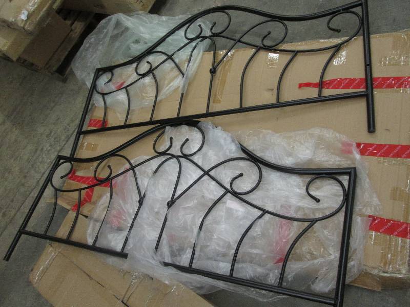 Black Scroll Metal Queen Headboard ...