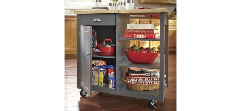 Graphite Kitchen Cart open box Reta...