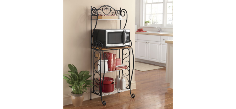 Heart Scroll Microwave Cart open bo...