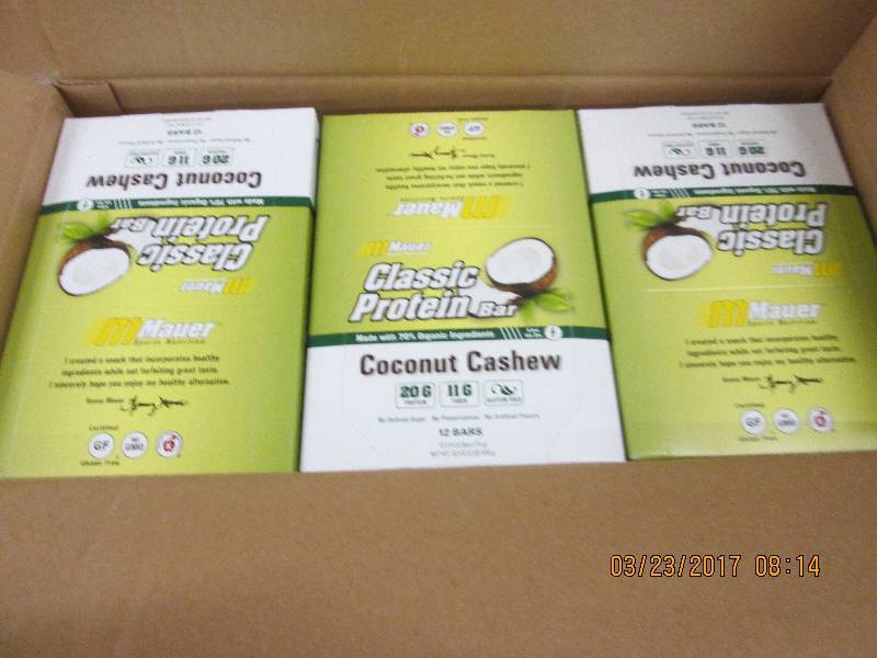 1 case of maur coconut cashew class...