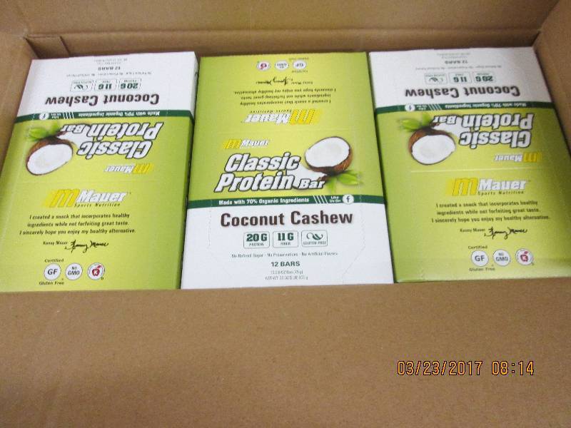 1 case of maur coconut cashew class...