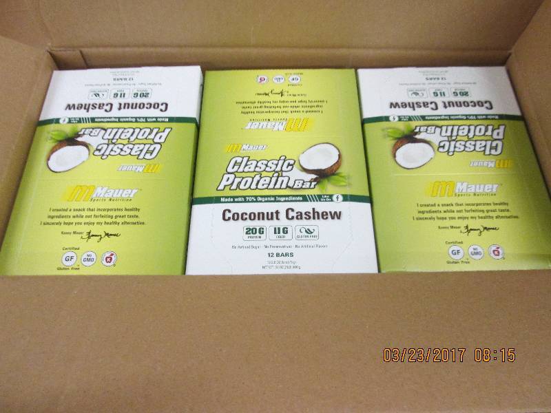 1 case of maur coconut cashew class...