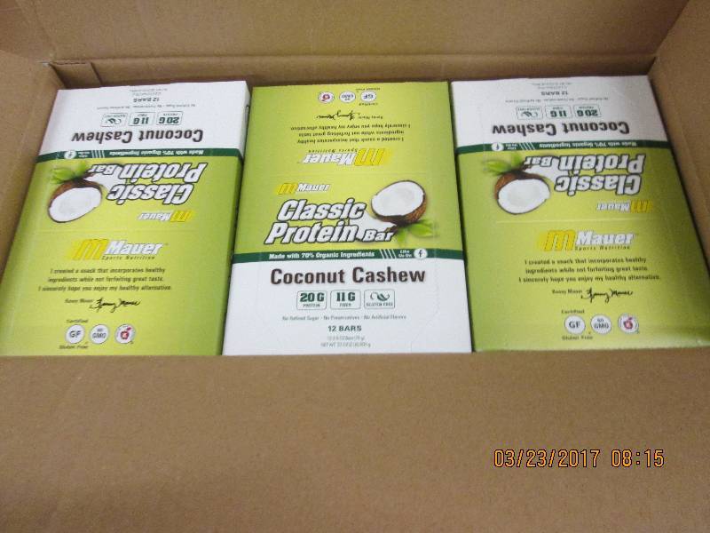 1 case of maur coconut cashew class...