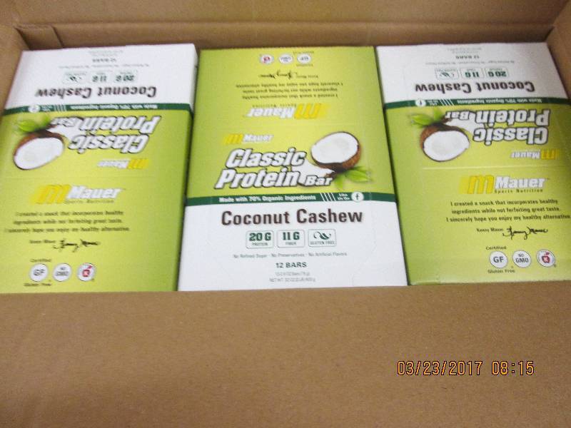 1 case of maur coconut cashew class...