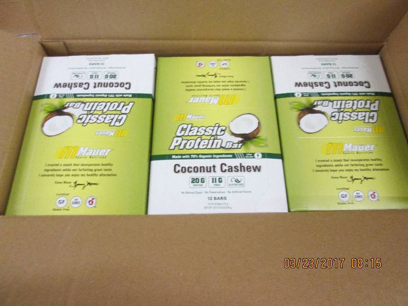 1 case of maur coconut cashew class...