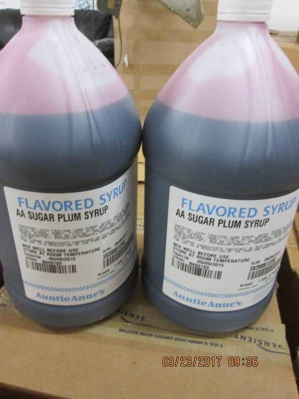 3 cases of sugar plum syrup 21 gal...