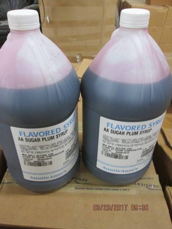 3 cases of sugar plum syrup 21 gal...