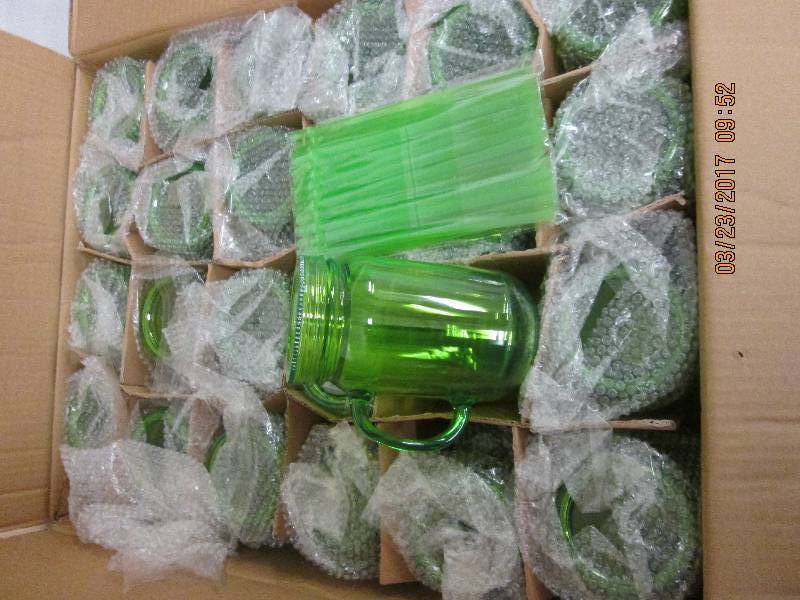 1 case of mason jar tumblers with s...