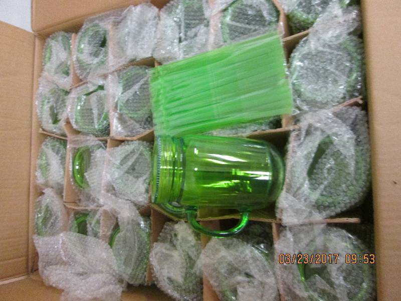 1 case of mason jar tumblers with s...