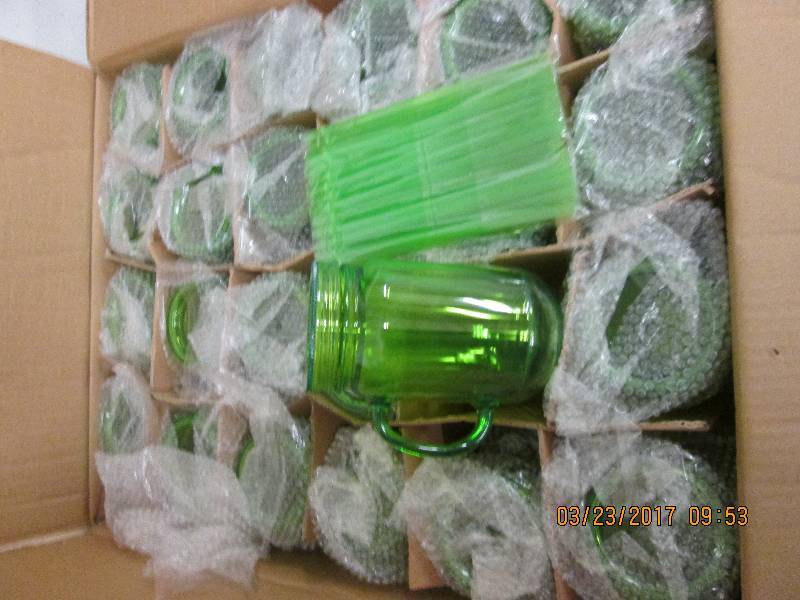 1 case of mason jar tumblers with s...