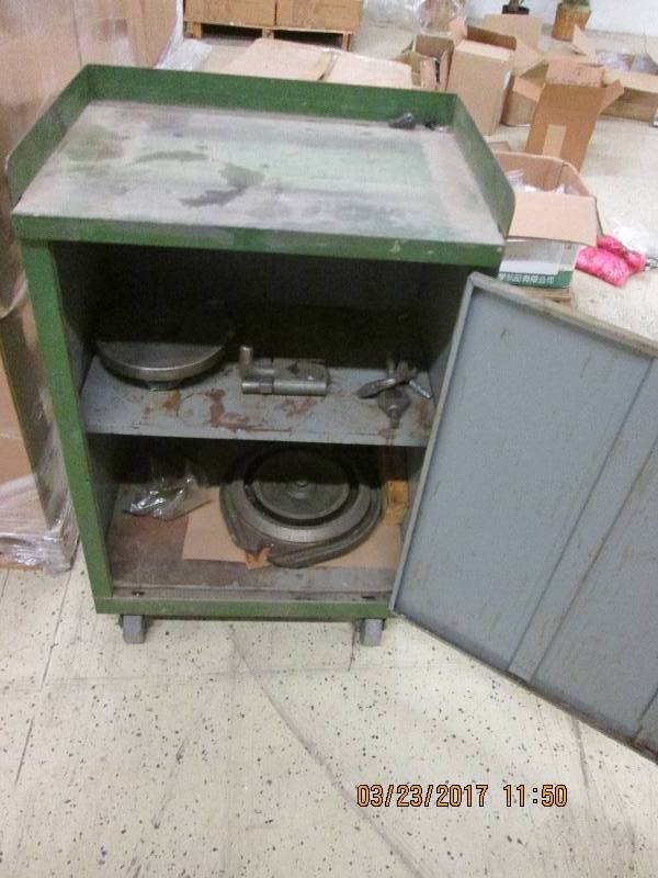 used green rolling cabinet 21 w x ...