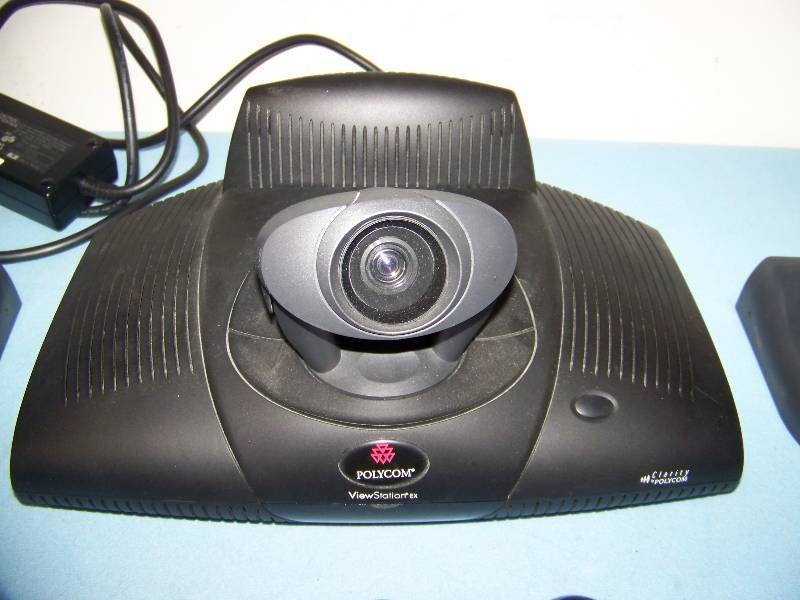 lot 67 image: (3) Polycom, NTSC Color Video Cameras and (3) Remote Controls