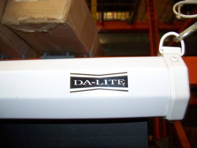 lot 20 image: Da-Lite, CeilingWall Mount, Pull Down (Manual) Projection  Movie Screen