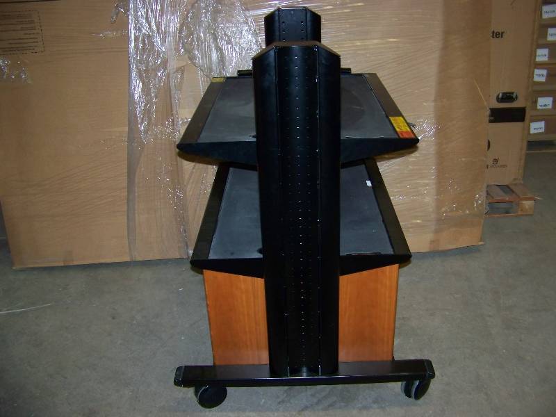 lot 126 image: TV  Monitor  AV Cart on Wheels with Component Shelf, Enclosed Equipment Area and Keys
