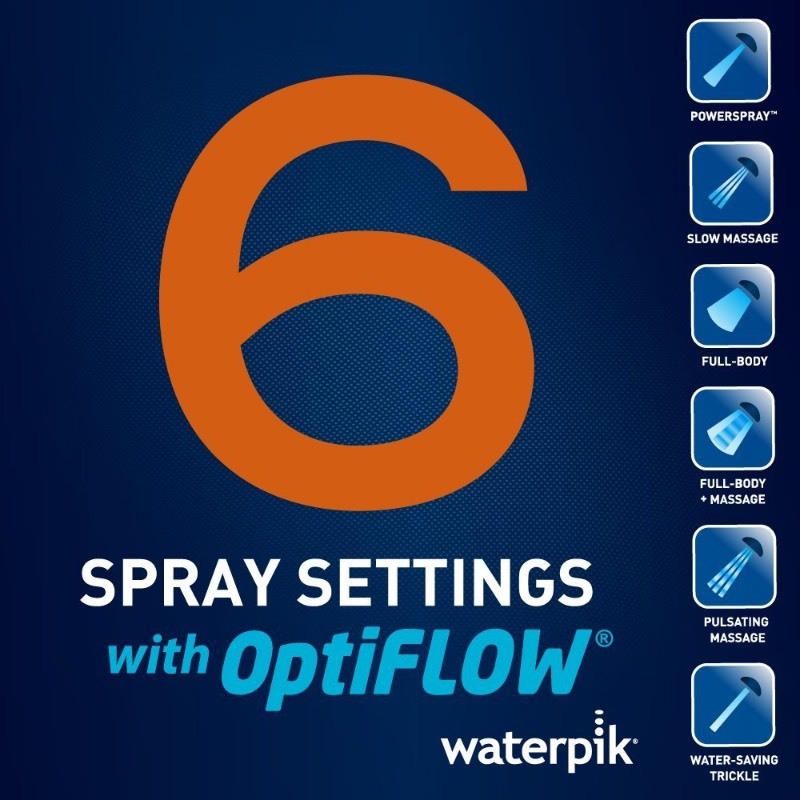 lot 22 image: Waterpik SM-623CG Original Shower Massage Shower Head, Chrome