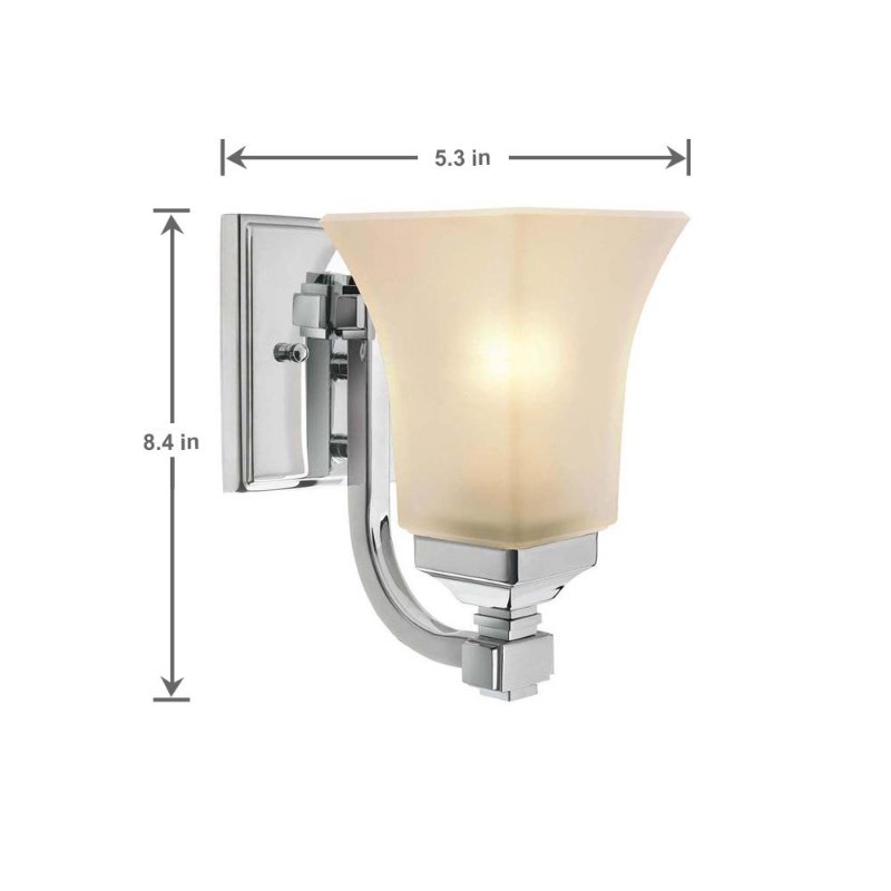 lot 26 image: Hampton Bay 2-Light Chrome Bath Light  Hampton Bay 1-Light Chrome Sconce