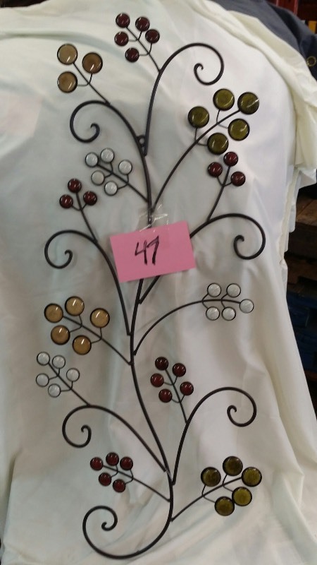 lot 47 image: Brown Metal Wall Decor