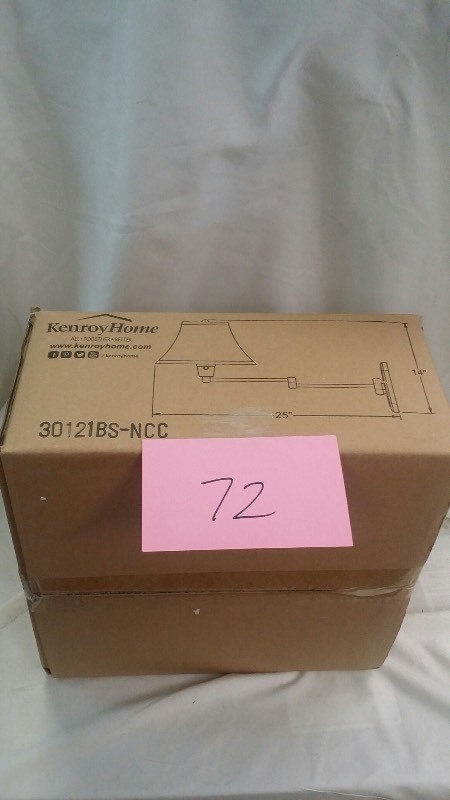 lot 72 image: Kenroy Home 30121BS-NCC - Wall Light