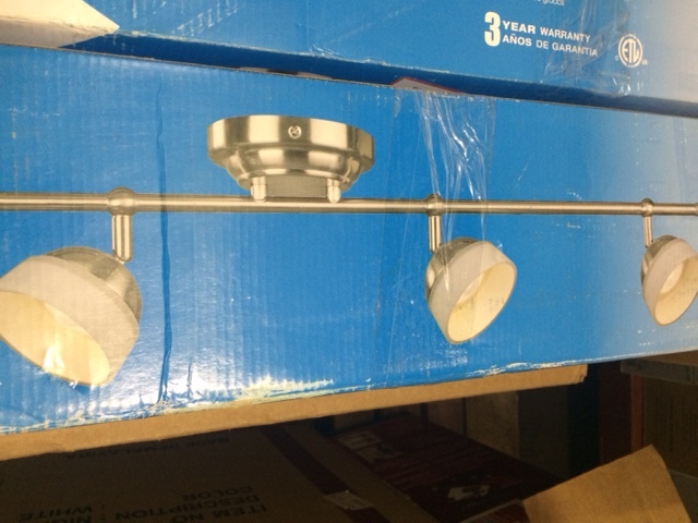 lot 29 image: Aspects Madison 4-Light Satin Nickel Dimmable Fixed Track Lighting Kit