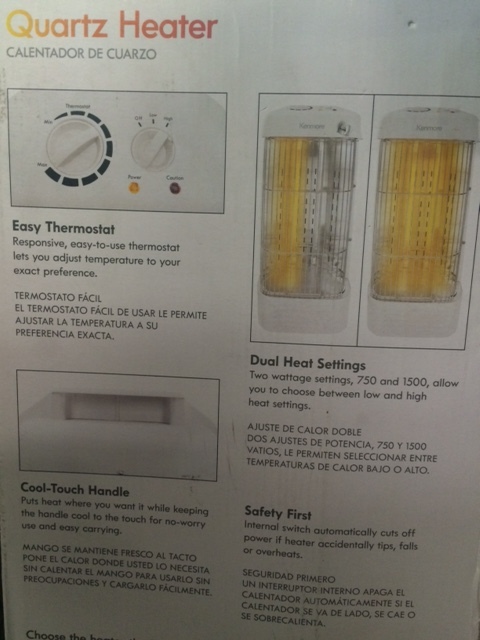 lot 57 image: Kenmore Fan-Forced Quartz Heater - White
