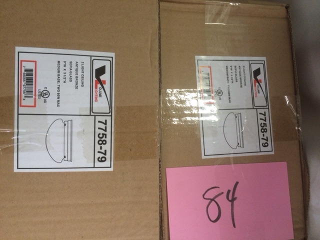 lot 84 image: 2 Units, Ceiling Light, Flush Mount
