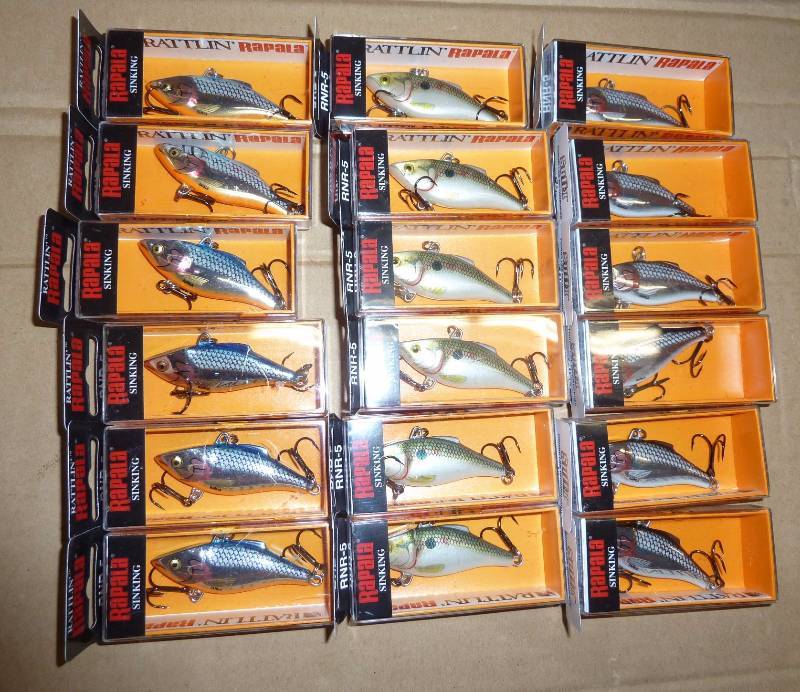 36 Rapala lures, 12 of each Silver, Silver Blue and Shad