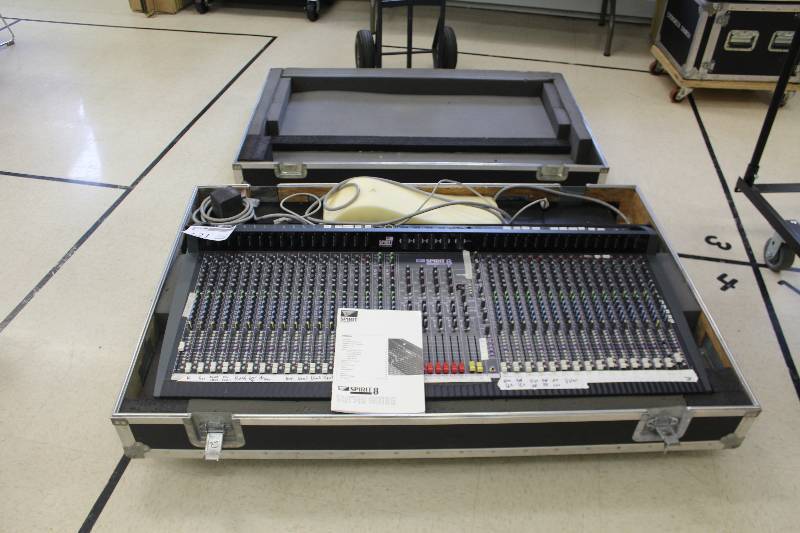 lot 121 image: Soundcraft Spirit 8 Professional 32-Channel Audio Mixing Board w Case, User Guide