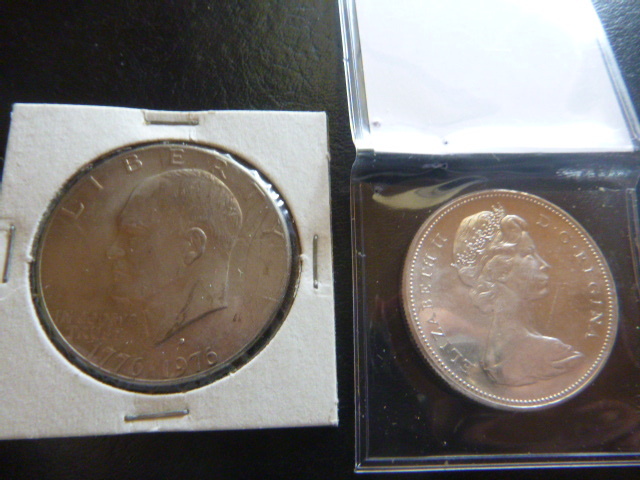 1776-1976 Eisenhower Dollar & 1867-1967 Canadian Dollar