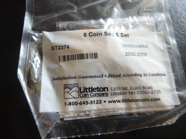 6 Coin Sacagawea Dollar Set