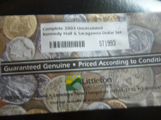 2003 Kennedy Half & Sacagawea Dollar Set