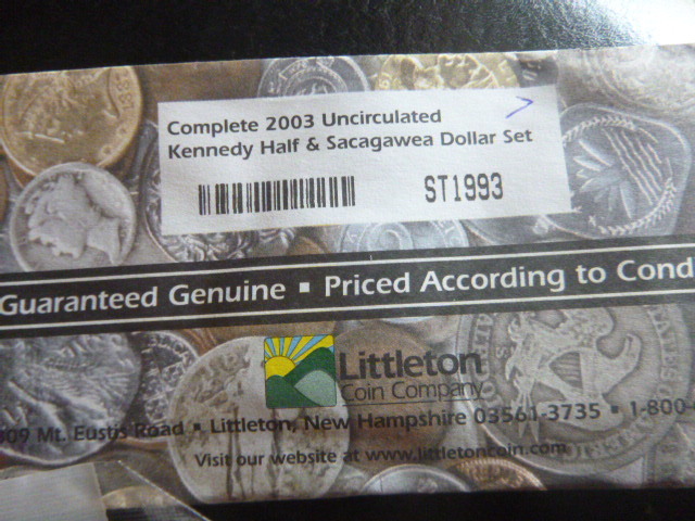 2003 Kennedy Half & Sacagawea Dollar Set