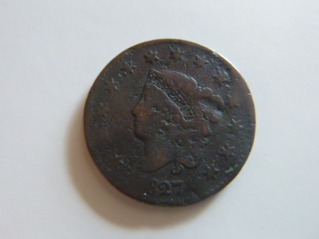 1827 Coronet One Cent