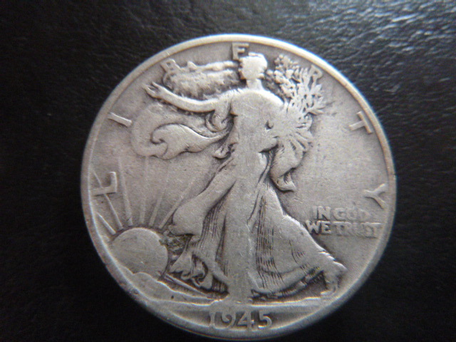 1945 Walking Liberty Silver Half Dollar