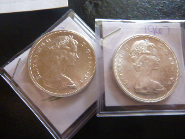 2 1867-1967 Canadian Silver Dollar Flying Goose