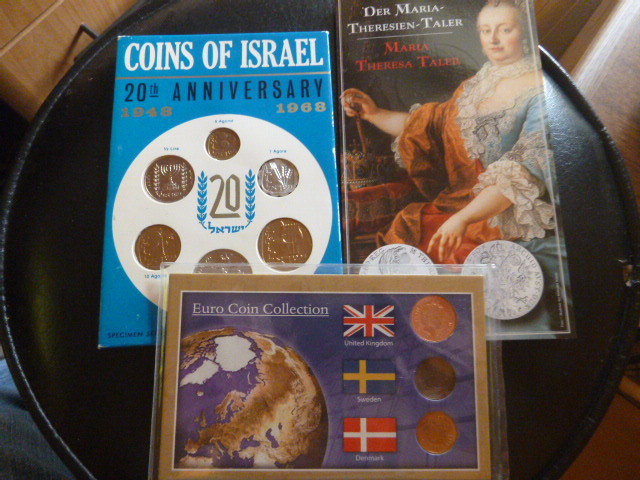 Israel, Euro and Maria Theresa Taler Coins