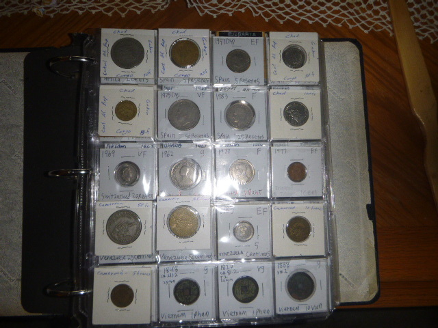 3 Ring Binder Full of Old Foreign Coins