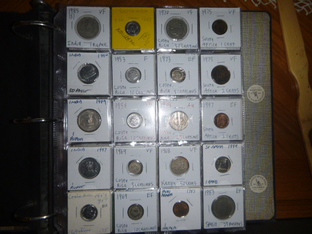 3 Ring Binder Full of Old Foreign Coins