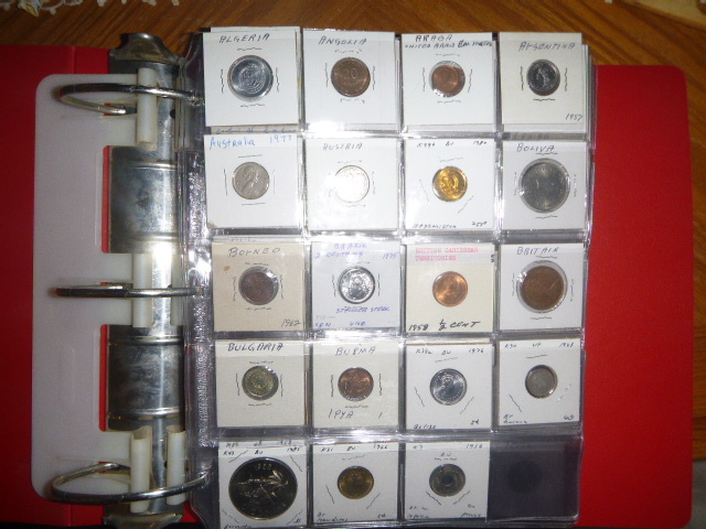 3 Ring Binder Full of Old Foreign Coins