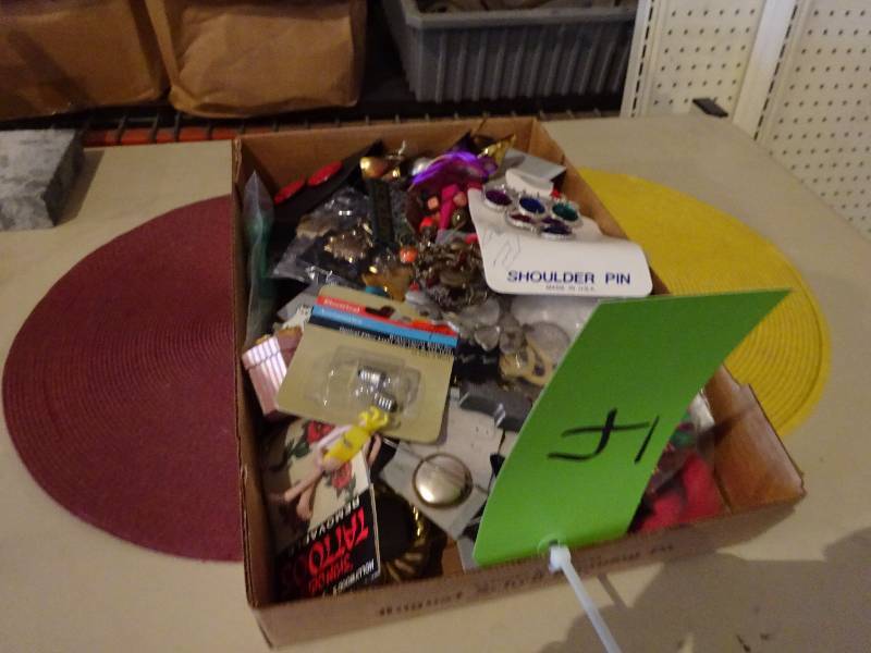 lot 4 image: Flat of New Costume Jewelry and KnickKnacks