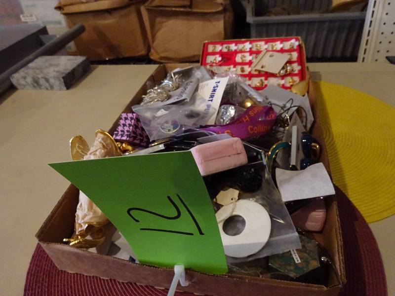 lot 12 image: Flat of New Costume Jewelry and KnickKnacks