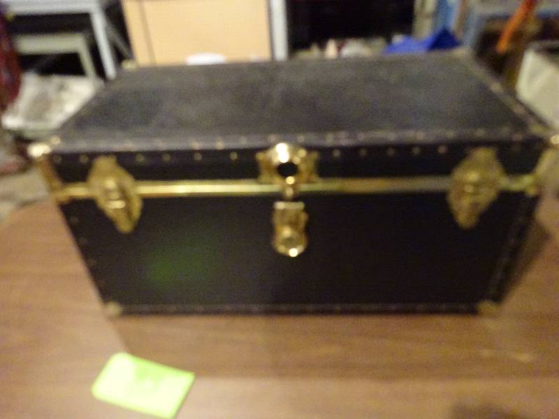lot 83 image: Black Steamer Trunk