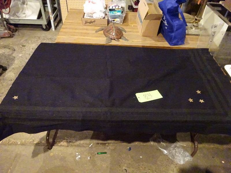 lot 84 image: Vintage Wool Navy Blanket