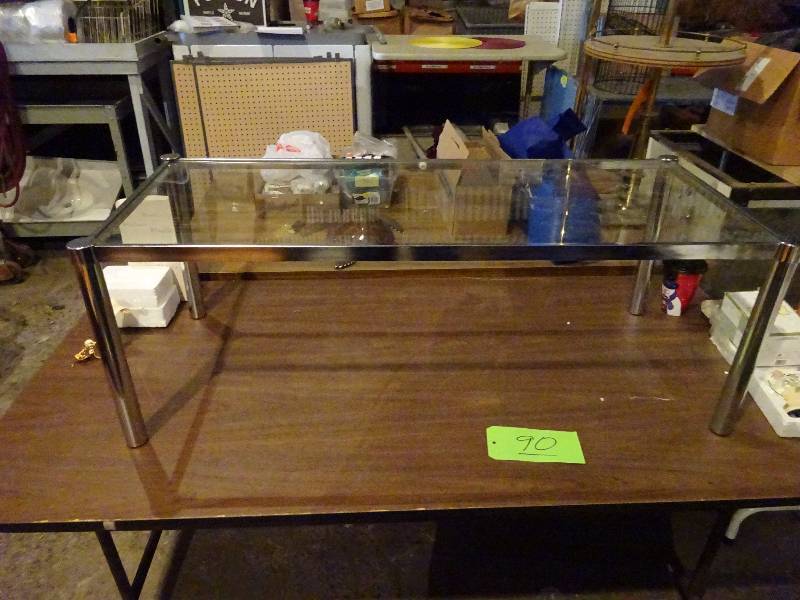 lot 90 image: GlassChrome Table