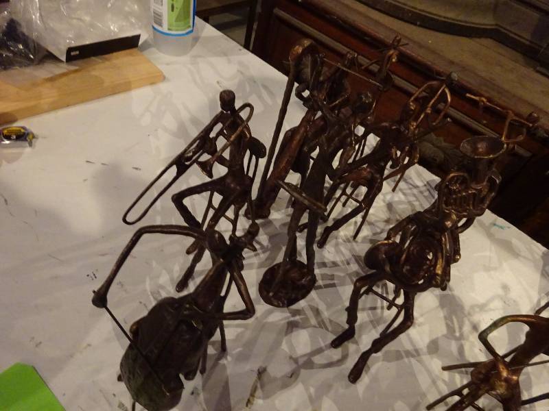lot 97 image: 10 Piece Bronze Orchestra